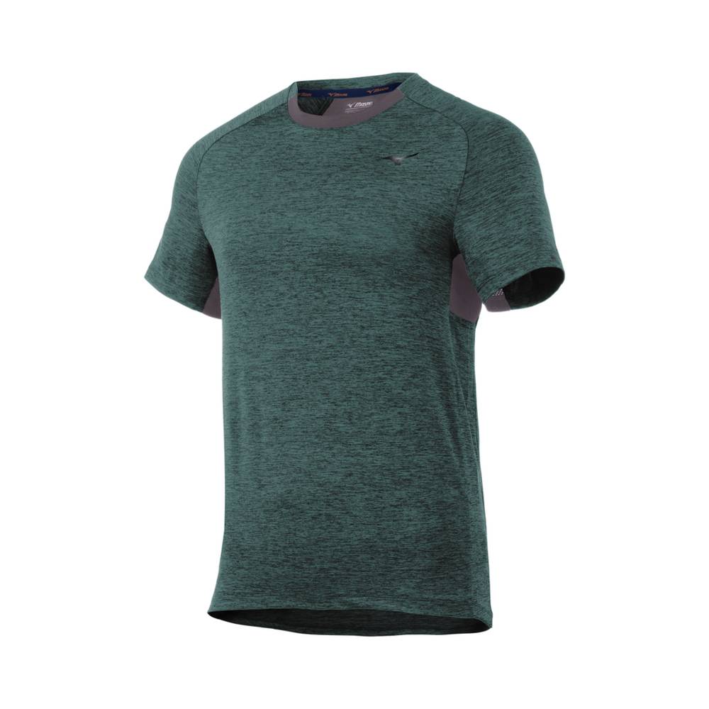 Camisetas Mizuno Alpha Short Sleeve Hombre Verde Outlet YTZC-69451